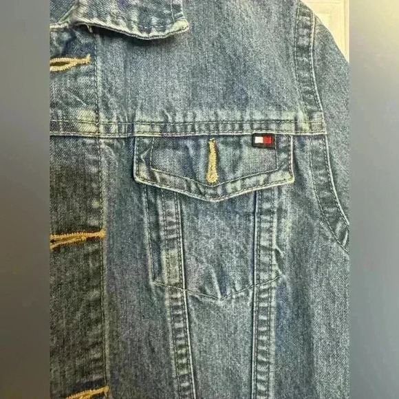 Tommy Hilfiger jean jacket small Y2K denim blue - Picture 2 of 6
